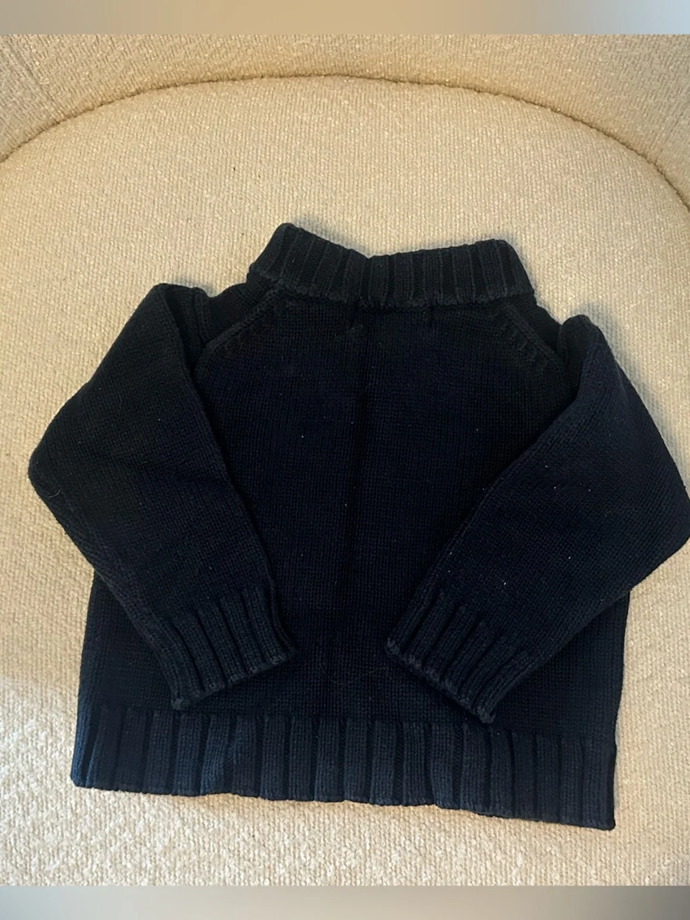 Ralph Lauren Navy Half-Zip Sweater with Red Pony